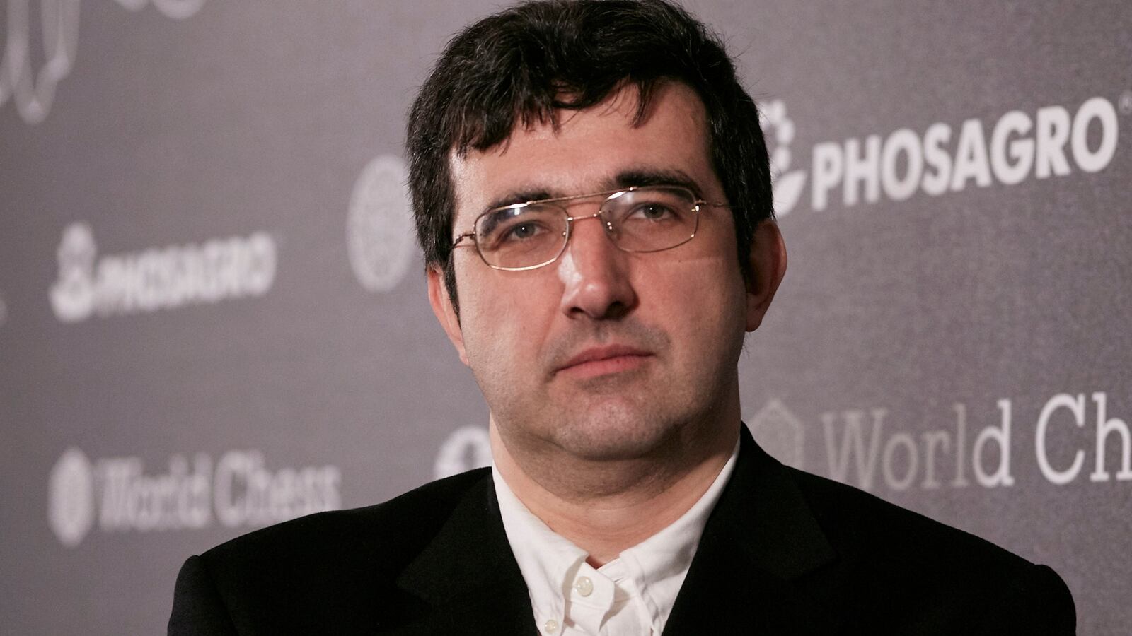 Vladimir Kramnik attends the opening press conference during the World Chess Tournament