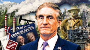 A photo illustration of Secretary of the Interior Doug Burgum.