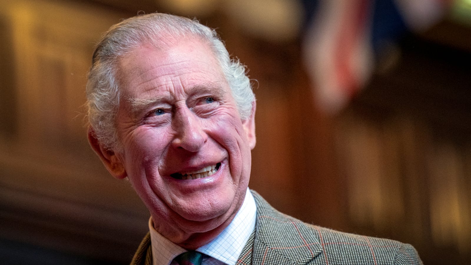 King Charles III visits Aberdeen Town House to meet families who have settled in Aberdeen from Afghanistan, Syria and Ukraine, in Aberdeen, Scotland, Britain October 17, 2022.