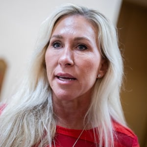 Rep. Marjorie Taylor Greene slammed fellow GOP Rep. Randy Fine for suggesting "starve away" in Gaza amid the humanitarian crisis.