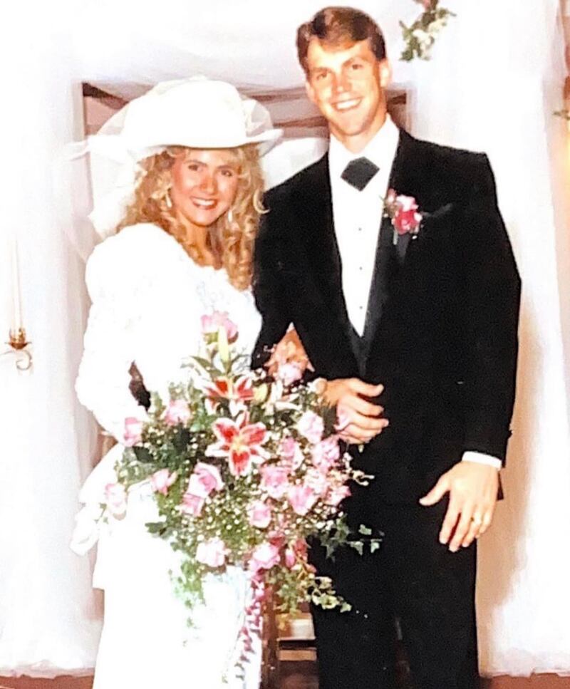 Kristi and Bryon Noem on their wedding day.