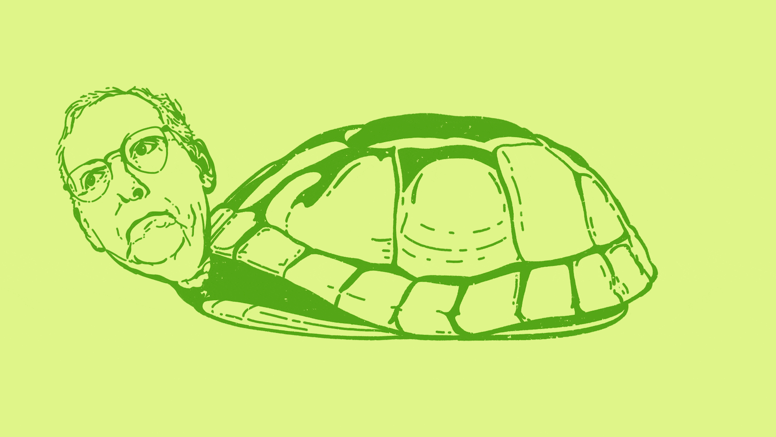 Mitch McConnell as a tortoise