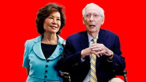 Elaine Chao and Mitch McConnell.