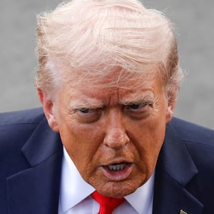 Donald Trump speaks to press before his departure at the White House route to attend a New York Yankees baseball game on September 11, 2025 in Washington, DC, United States.