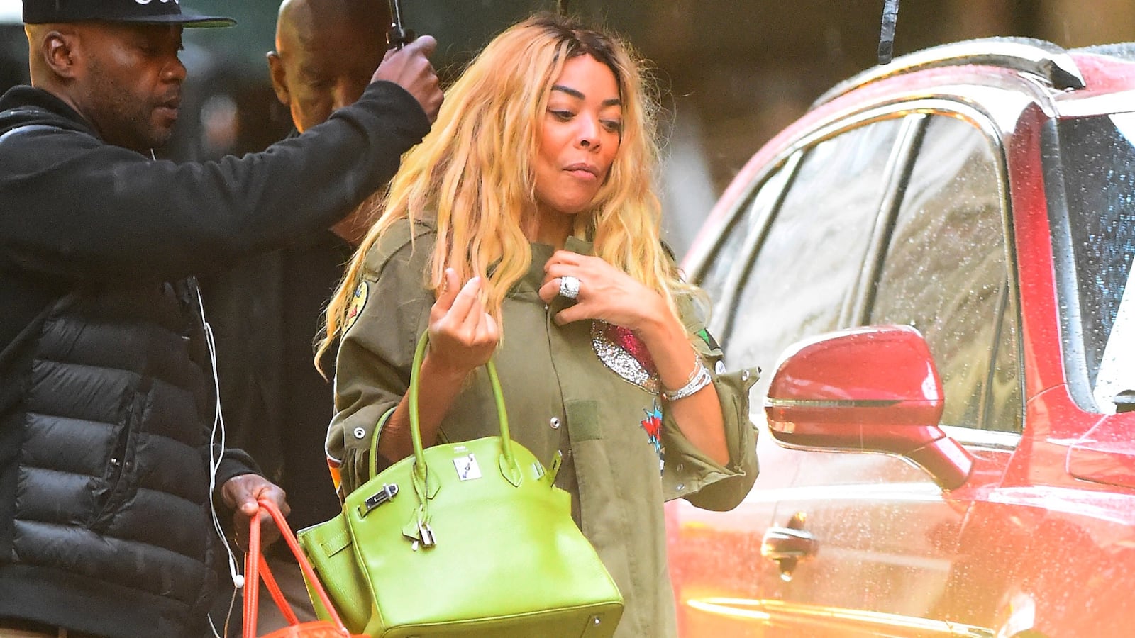 Wendy Williams is seen arriving to work in Midtown on October 30, 2017 in New York City.