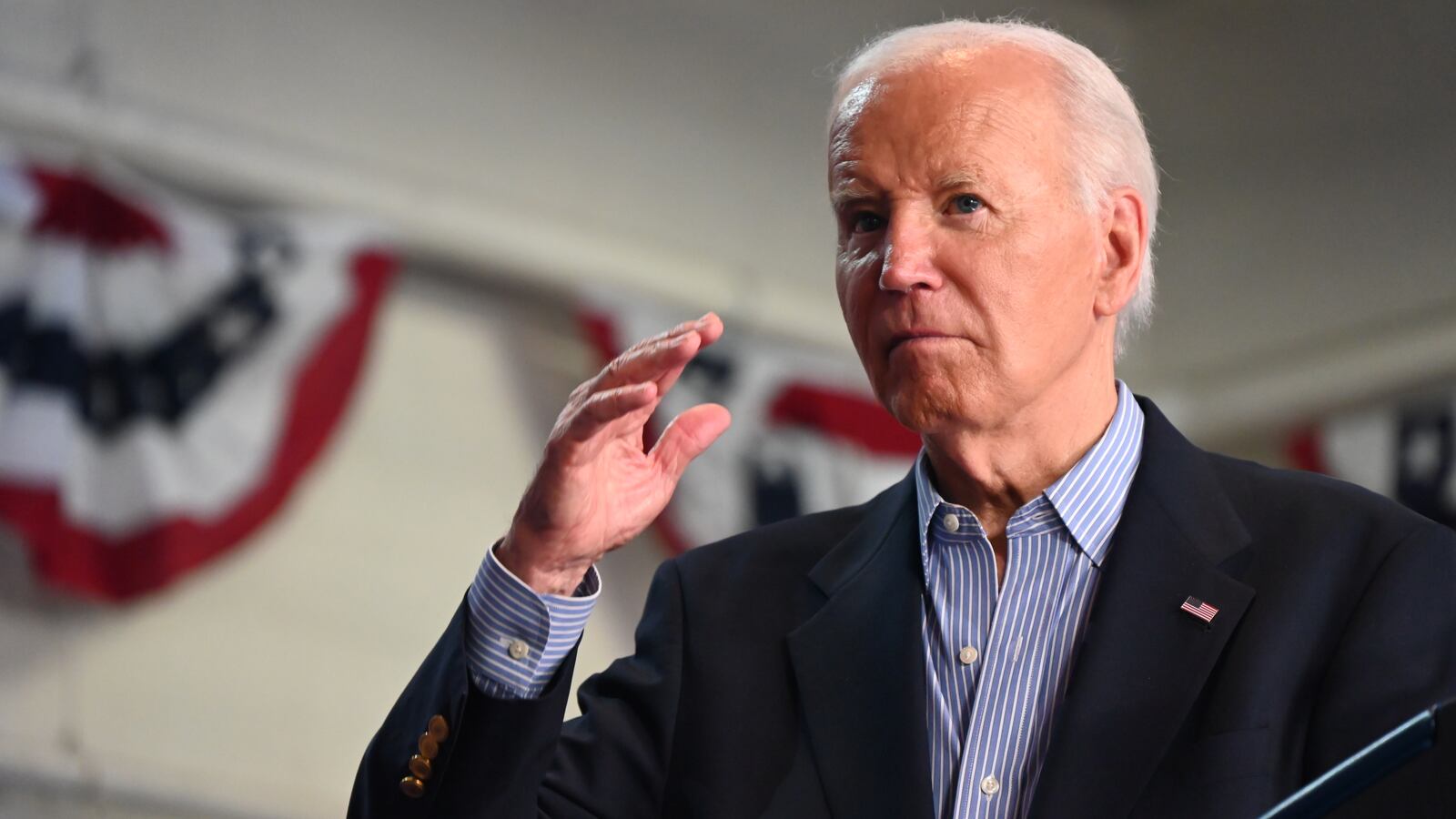 President Joe Biden at a rally.