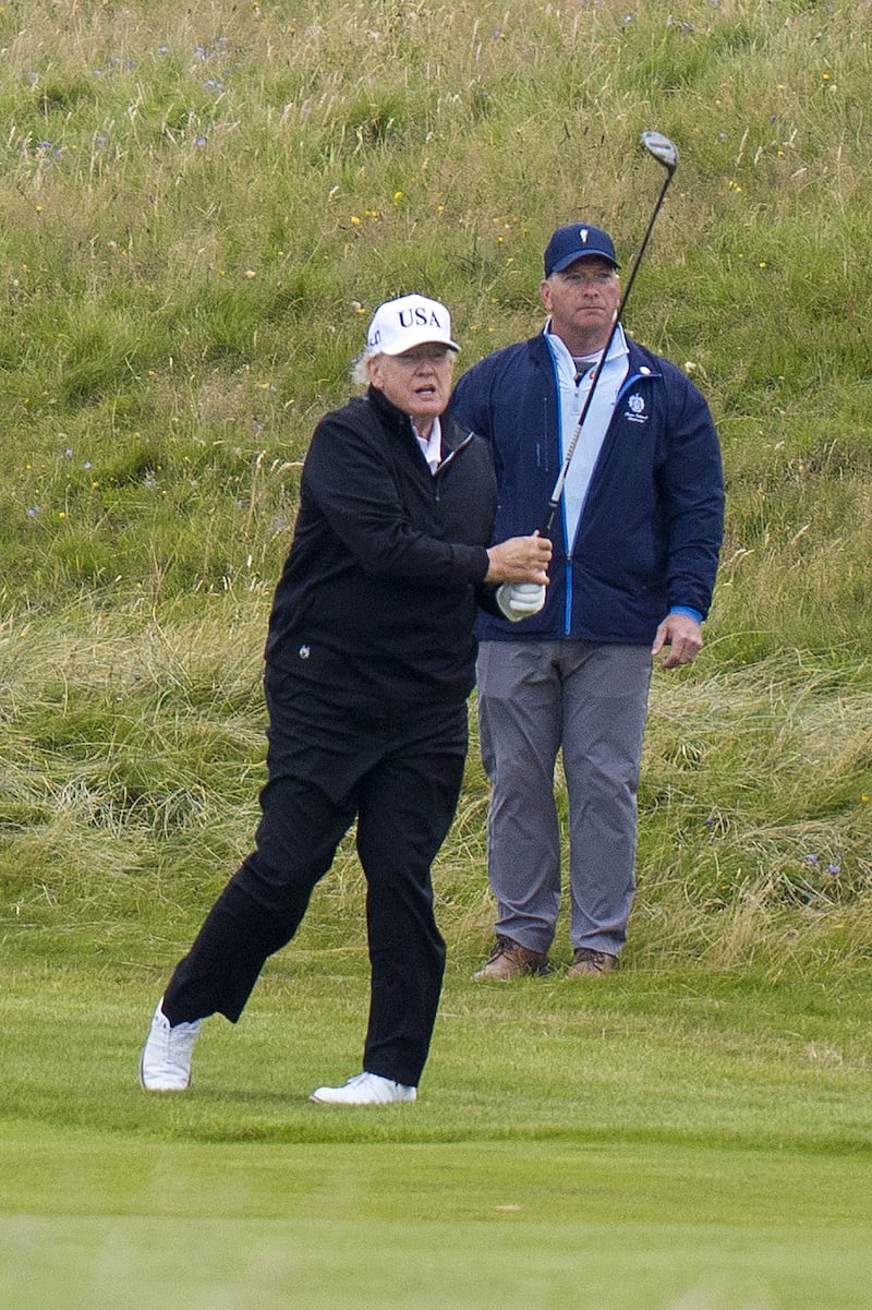 Trump couldn't help but let off another scathing Truth Social post while at Mar-lar-go golf club.
