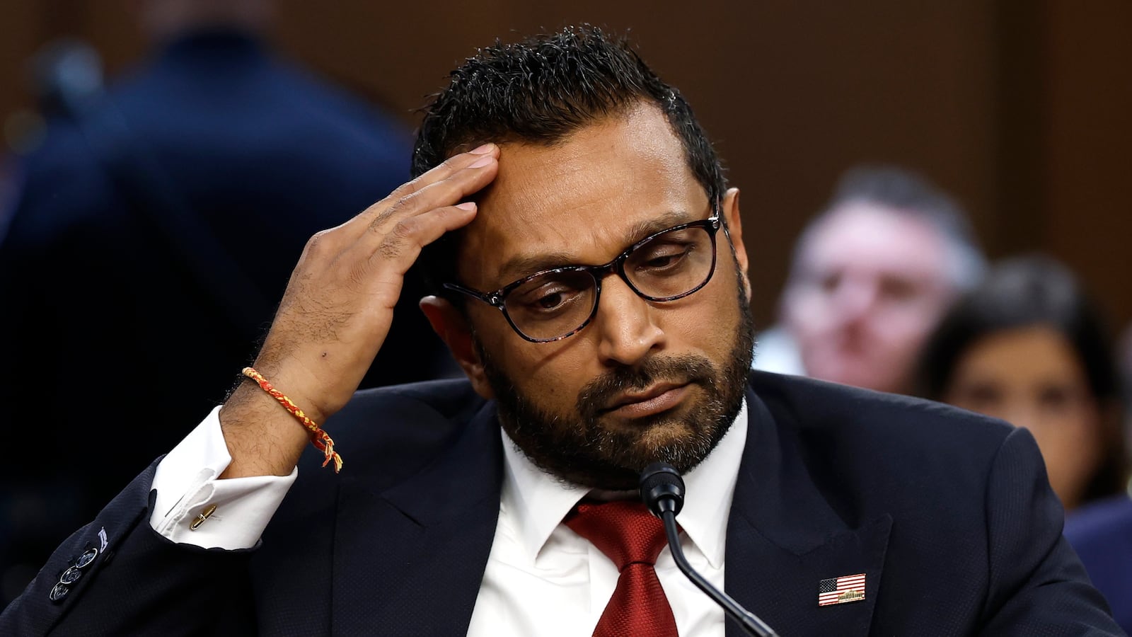 WASHINGTON, DC - JANUARY 30: Kash Patel, U.S. President Donald Trump’s nominee to be Director of the Federal Bureau of Investigation (FBI), testifies during his confirmation hearing before the Senate Judiciary Committee in the Dirksen Senate Office Building on January 30, 2025 in Washington, DC. Patel, a former public defender, federal prosecutor and Trump loyalist, is facing opposition from Democrats over his past criticism of the Justice Department and FBI. (Photo by Anna Moneymaker/Getty Images)