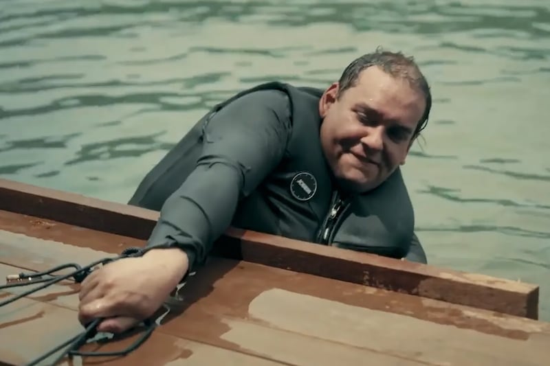 A preview of “Special Forces” showed Santos having a tough time getting onto a dock.