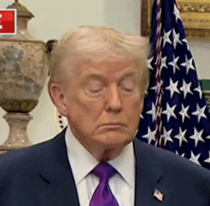 Donald Trump falls asleep during a press conference.