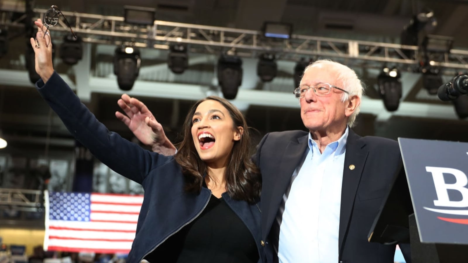 Rep. Alexandria Ocasio-Cortez and Sen. Bernie Sanders