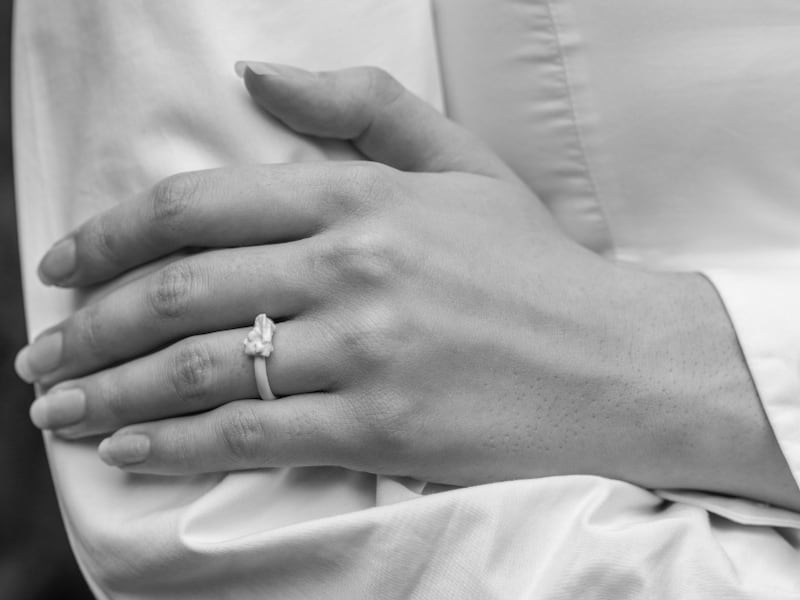 Sam Chatto created a unique porcelain ring to propose to Ellie Ekserdjian with.