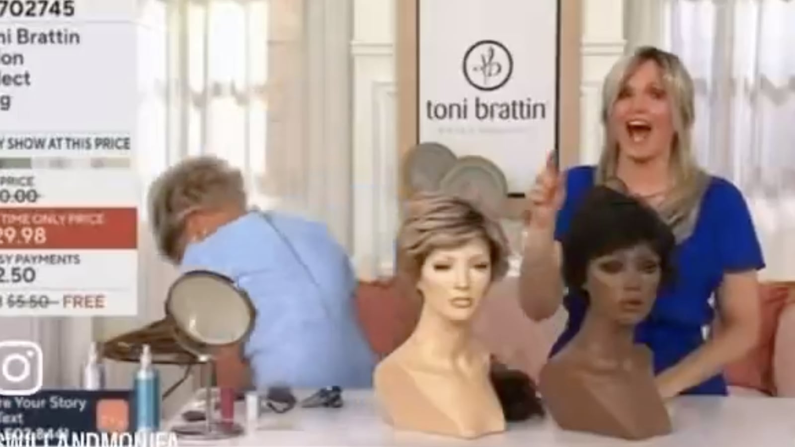 QVC hosts Toni Brattin and Terri Conn.