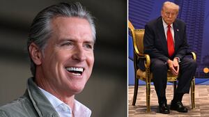 Gavin Newsom and Donald Trump