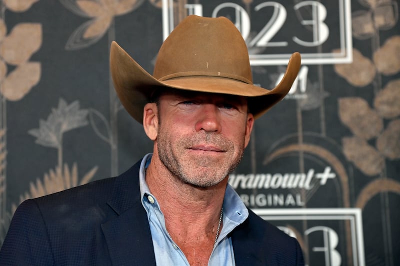 Taylor Sheridan attends the "1923" Las Vegas premiere