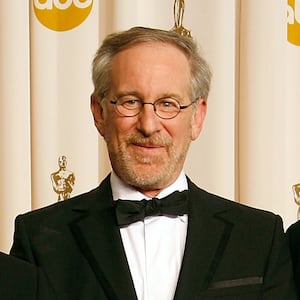 HOLLYWOOD - FEBRUARY 25:  (L-R) Director Francis Ford Coppola, winner of Best Achievement in Directing for "The Departed" Martin Scorsese, directors Steven Spielberg and Geoge Lucas pose in the press room during the 79th Annual Academy Awards at the Kodak Theatre on February 25, 2007 in Hollywood, California
