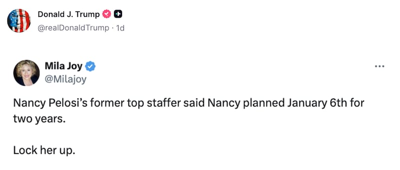 Truth Social screengrab