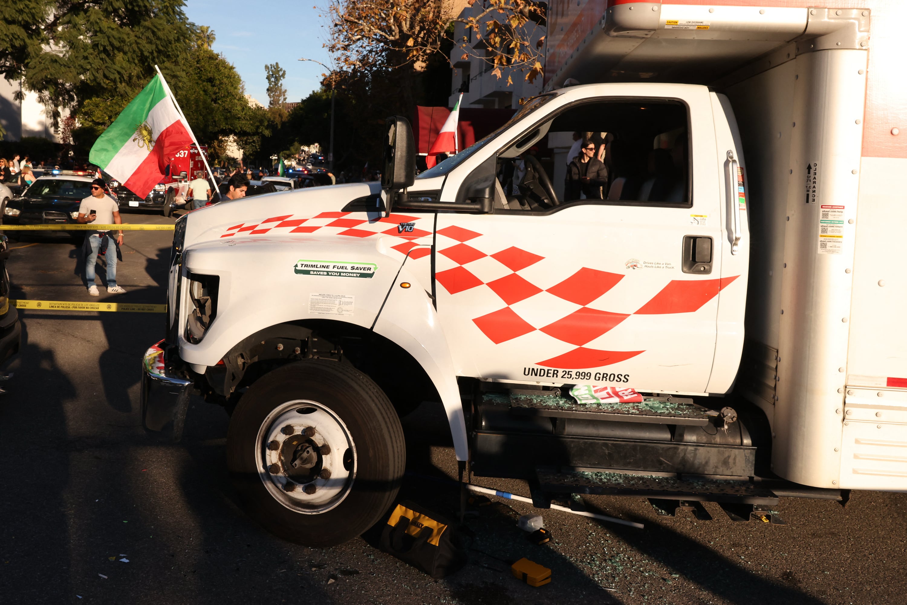 U-Haul Plows Into Crowd at Anti-Iranian Regime Protest
