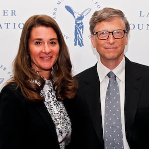 NEW YORK, NY - SEPTEMBER 20:  Melinda Gates and Bill Gates of the Gates Foundation, winners of the Public Service Award, are seen during the The Lasker Awards 2013 on September 20, 2013 in New York City.  (Photo by Brian Ach/Getty Images for The Lasker Foundation)