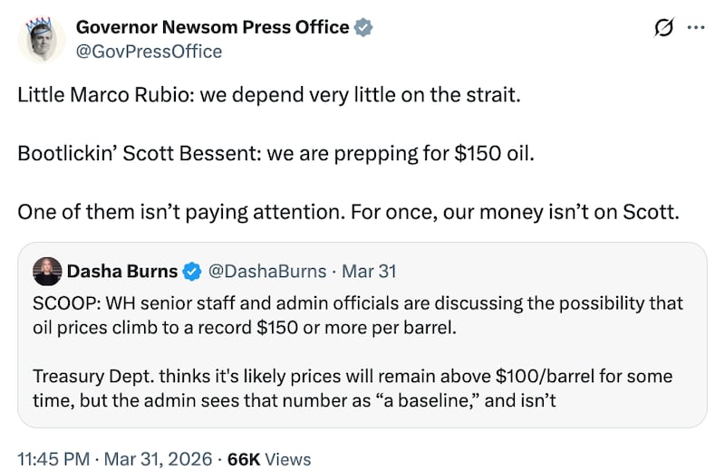 marco rubio scott bessent gavin newson