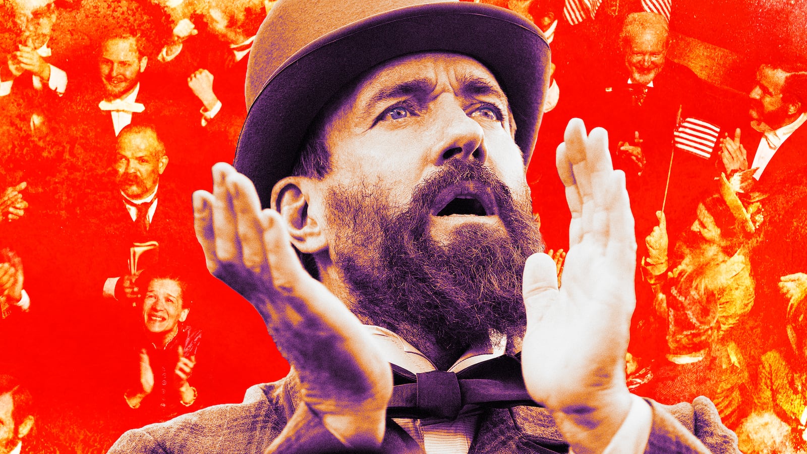 A photo illustration of Matthew Macfadyen in Death by Lightning.