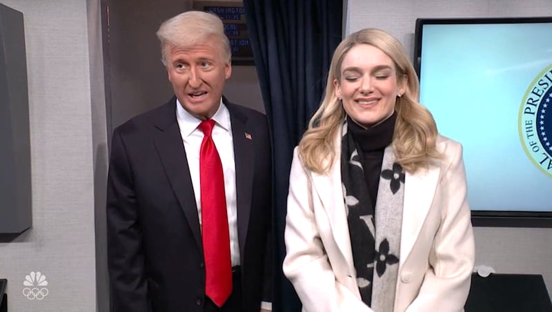 Saturday Night Live, Trump and Karoline Leavitt on Air Force One