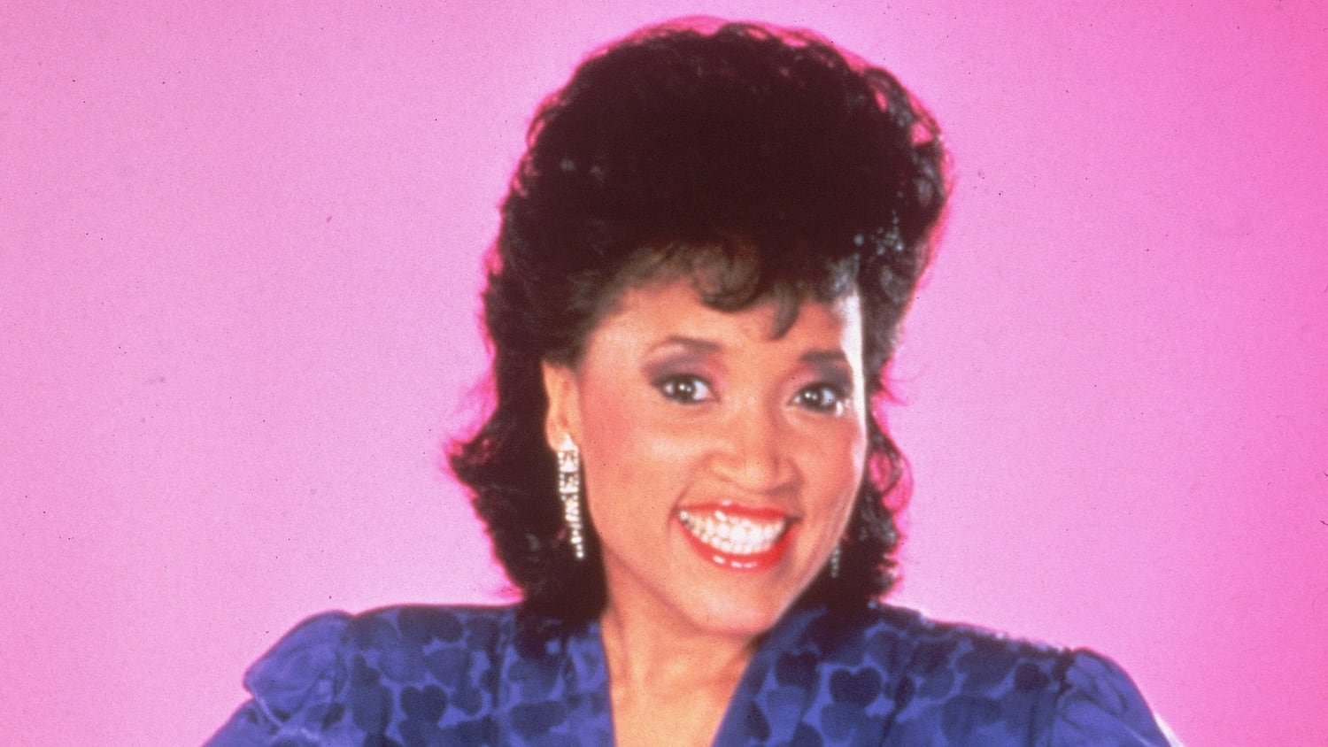 Promotional portrait of American actor Jackee Harry from the television series, '227,' circa 1985.