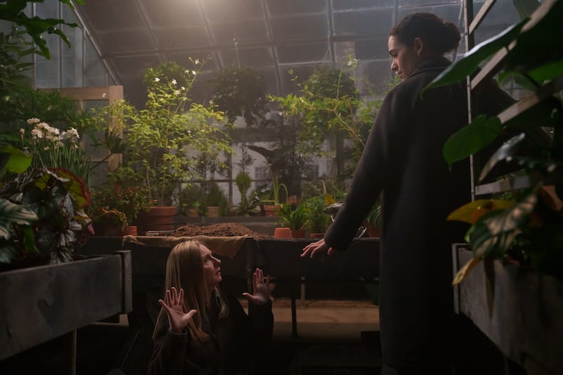 Hope Davis and Emmy Rossum in “Furious.”