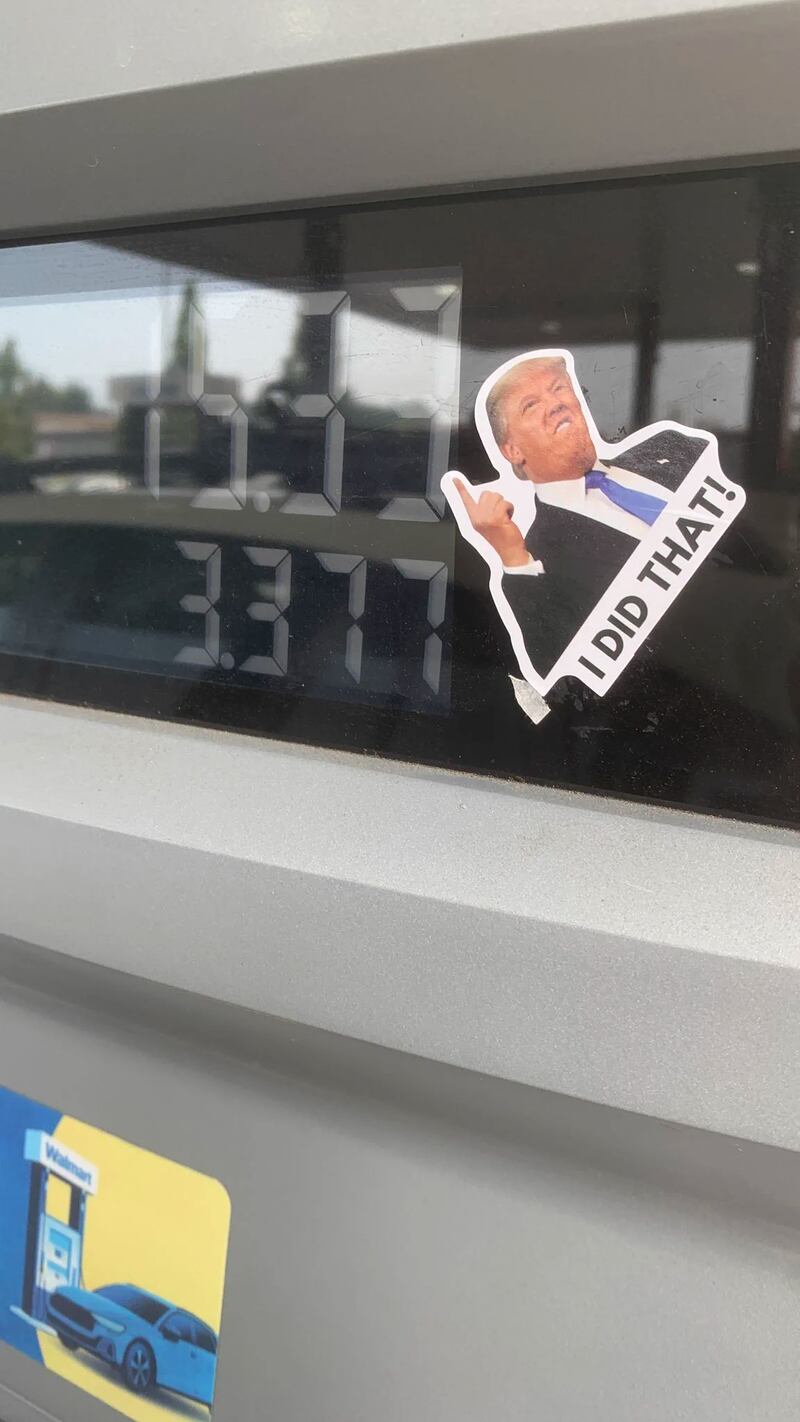 Trump gas stickers