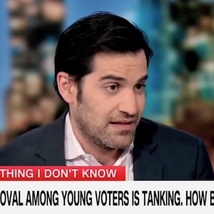 Screenshot of Harry Enten speaking on Out Front.