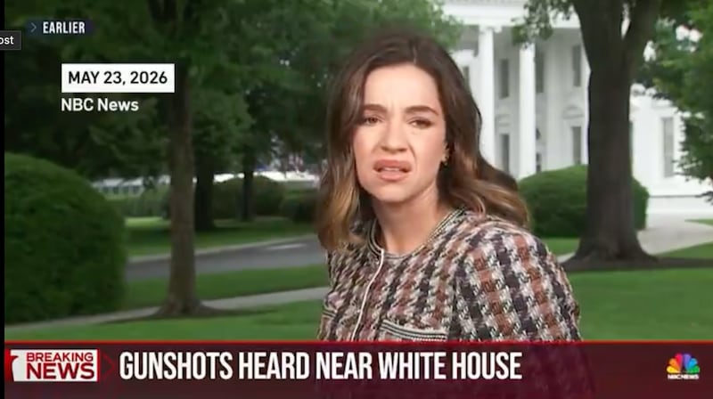 Reporter Julie Tsirkin reacts to the White House shooting.
