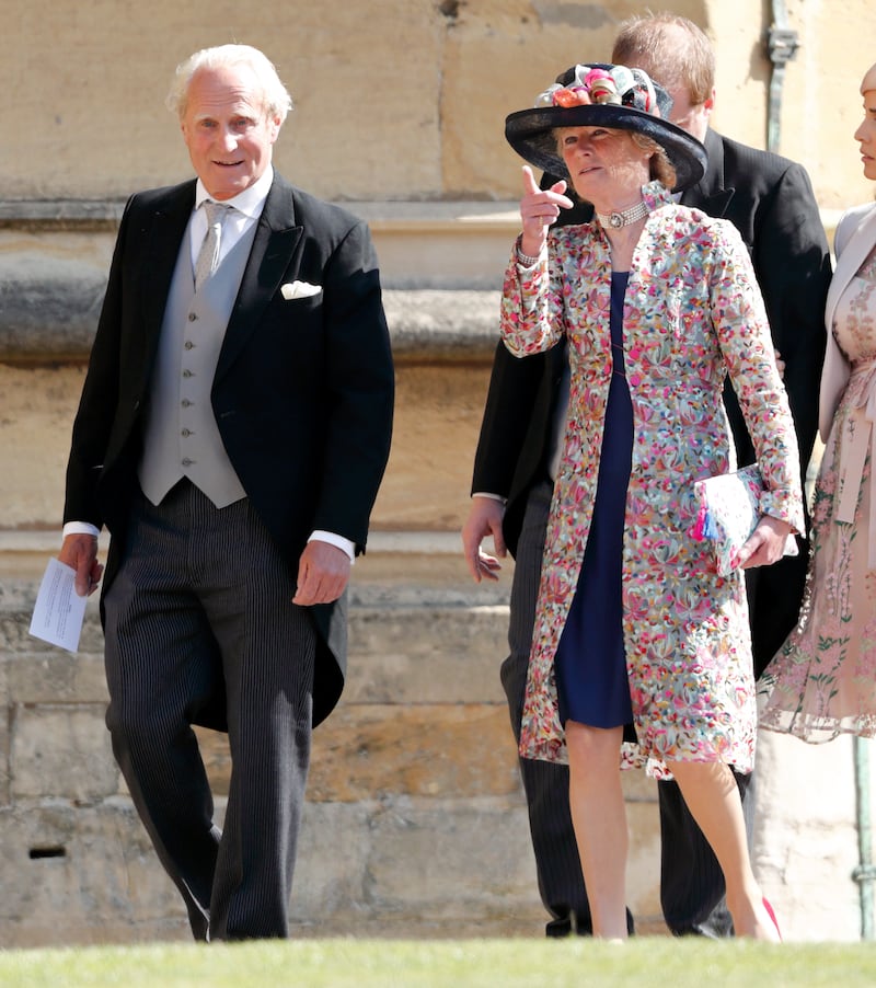 Neil McCorquodale and Lady Sarah McCorquodale attend Prince Harry and Meghan Markle's wedding in 2018.