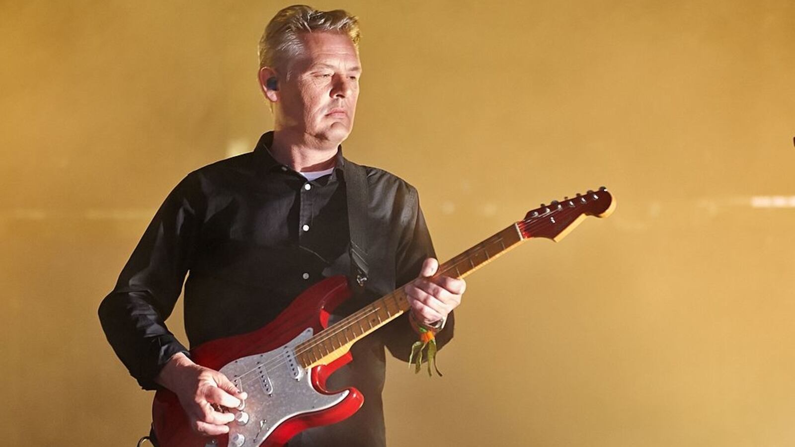 Angelo Bruschini of Massive Attack performs on Day 3 of the Glastonbury Festival at Worthy Farm on June 29, 2014, in Glastonbury, England.
