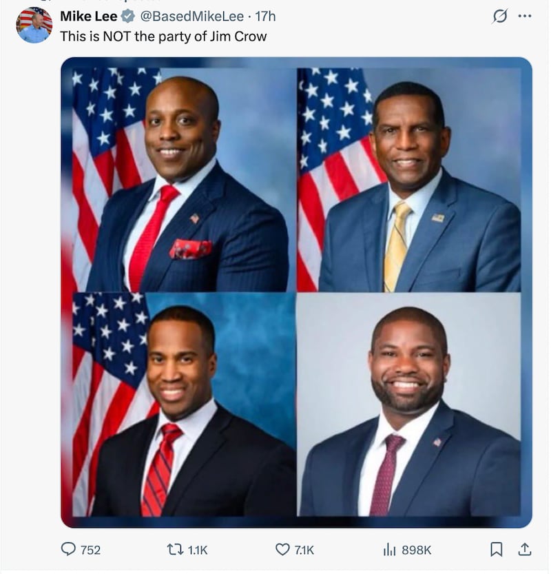 Mike Lee's own goal attempt to defend diversity within the Republican caucus.