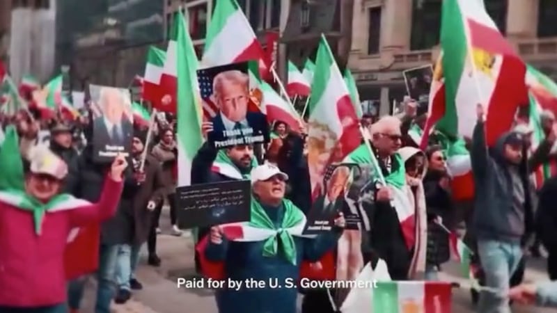Hegseth insists in the ad that the U.S. didn't start the war.