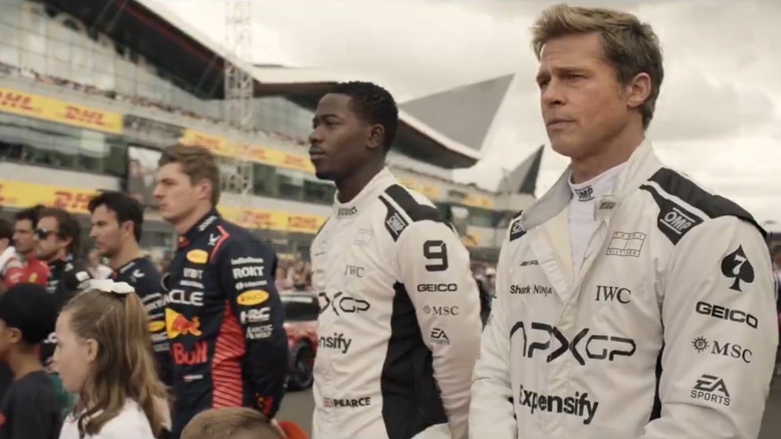 Brad Pitt in “F1.”