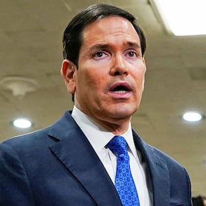 Secretary of State Marco Rubio speaks to reporters, on the day of classified briefings for the full U.S. Senate and House of Representatives on the situation in Iran, on Capitol Hill in Washington, D.C., on March 3, 2026.