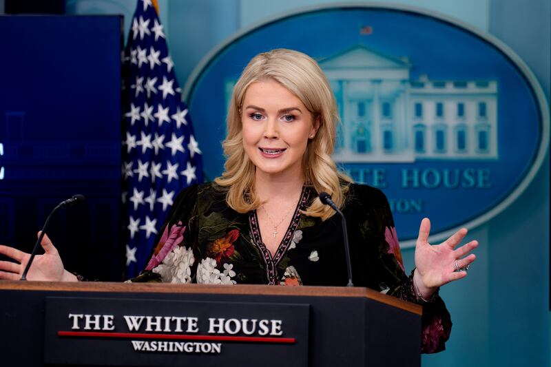 White House Press Secretary Karoline Leavitt was grilled over why President Donald Trump had an MRI last month during her press briefing on November 4, 2025.