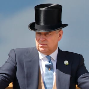ASCOT, UNITED KINGDOM - JUNE 18: (EMBARGOED FOR PUBLICATION IN UK NEWSPAPERS UNTIL 48 HOURS AFTER CREATE DATE AND TIME) Prince Andrew, Duke of York, Queen Elizabeth II and Prince Edward, Earl of Wessex watch the horses in the parade ring as they attend Day 2 of Royal Ascot at Ascot Racecourse on June 18, 2014 in Ascot, England. (Photo by Max Mumby/Indigo/Getty Images)