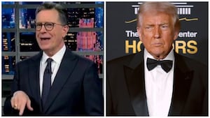 Stephen Colbert and Donald Trump