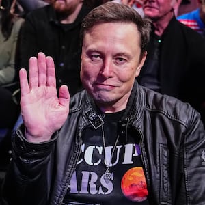 Donald Trump and Elon Musk pose for a photo during the UFC 309 event at Madison Square Garden on November 16, 2024 in New York City.