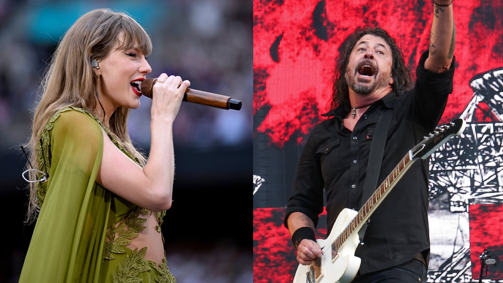Taylor Swift and Dave Grohl