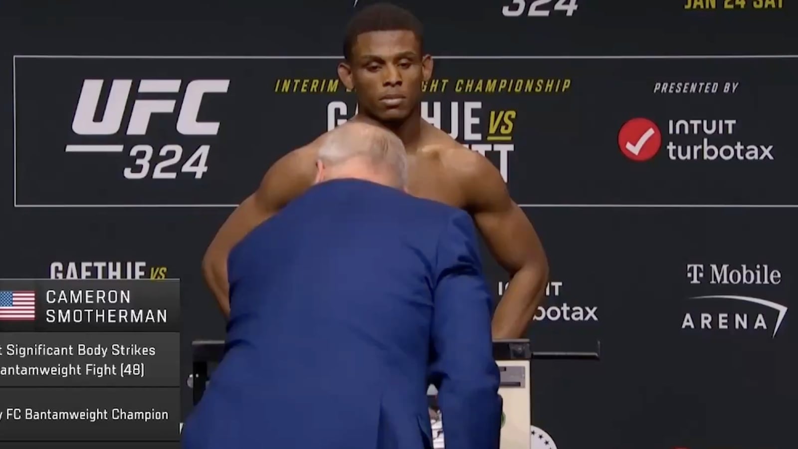 Cameron Smotherman before passing out