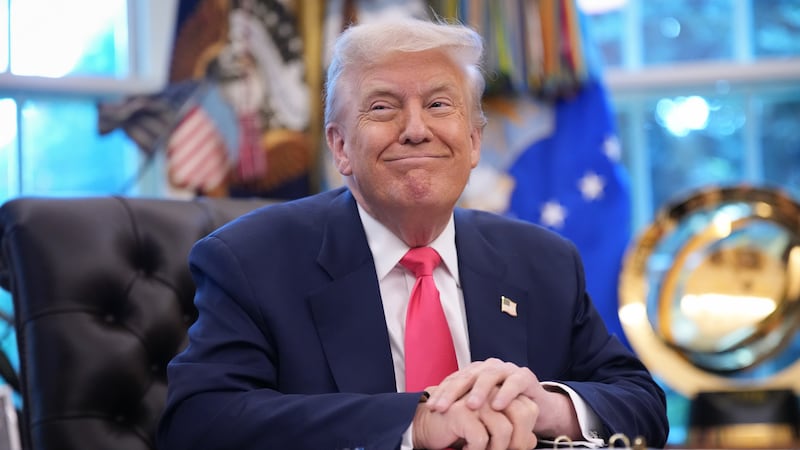 WASHINGTON, DC - AUGUST 14:  U.S. President Donald Trump speaks in the Oval Office on August 14, 2025 in Washington, DC. Trump is expected to issue a proclamation on the 90th anniversary of Social Security and highlight his administration's efforts on the program. (Photo by Andrew Harnik/Getty Images)