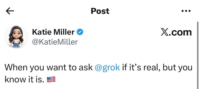 Former White House aide and podcaster Katie Miller is known for being quick to voice her opinion online.