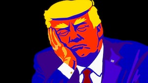 Sleepy Donald Trump illustration
