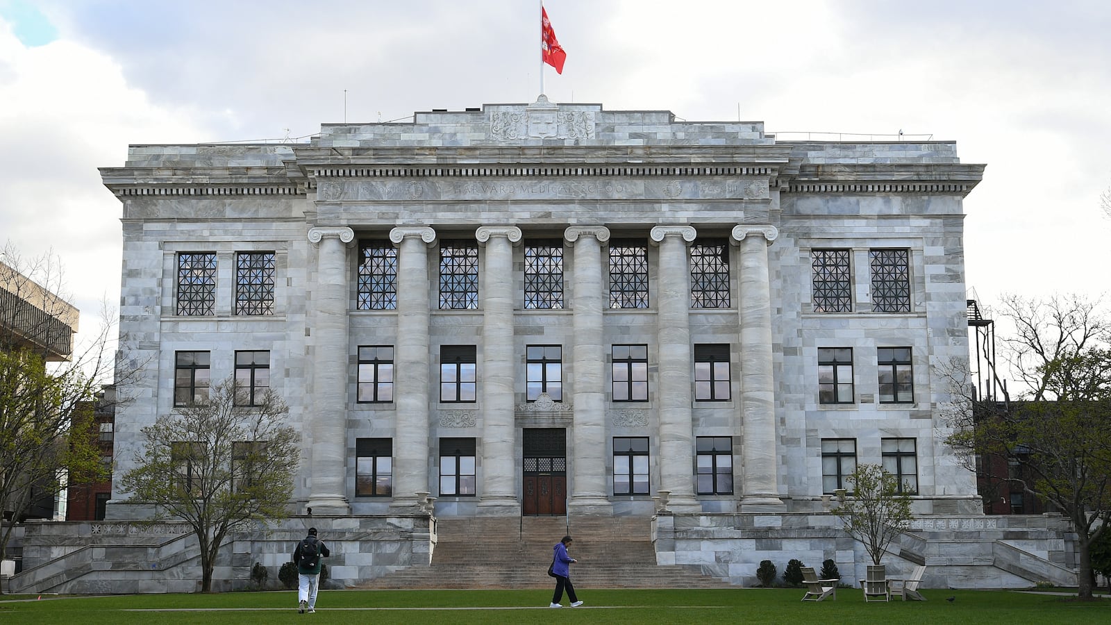 A general view of the exterior of Gordon Hall on April 16, 2025, at Harvard Medical School in Boston, MA.