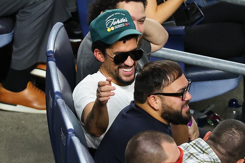 Latino superstar Bad Bunny snagged a foul ball during a Yankees game on Tuesday.
