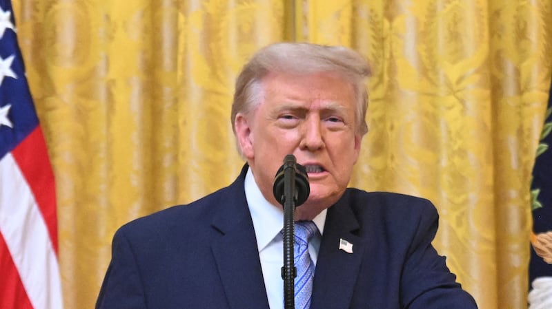 U.S. President Donald Trump speaks about election security during an address to the nation from the East Room of the White House in Washington, D.C., U.S., July 16, 2026.