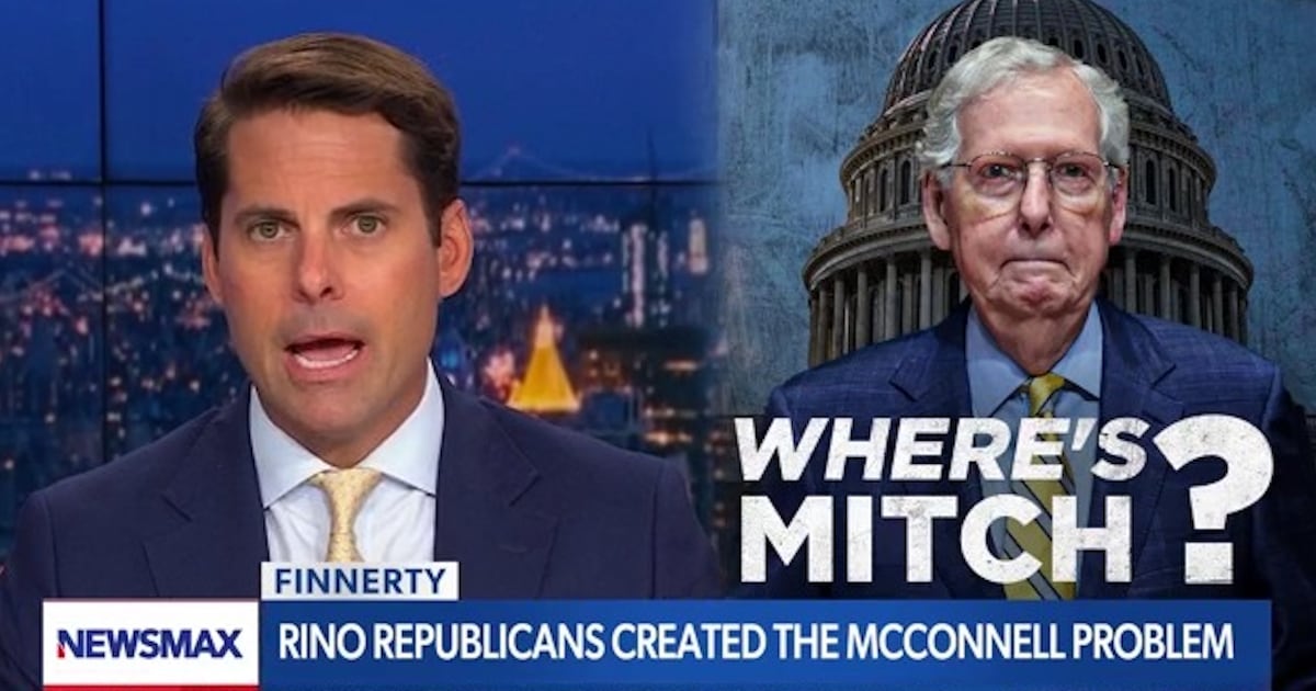 Newsmax-Moderator rastet wegen des „verqueren“ McConnell-Rätsels aus